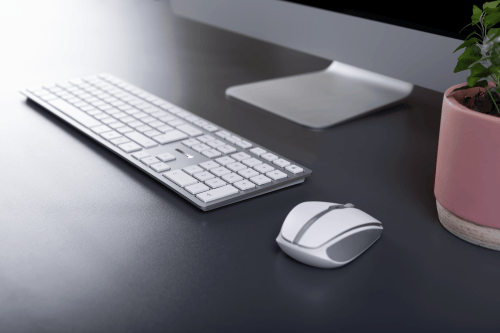 CHERRY DW 9100 SLIM Bluetooth Keyboard and Mouse in Silver